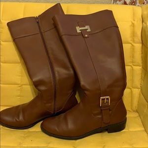 Brown tall boots